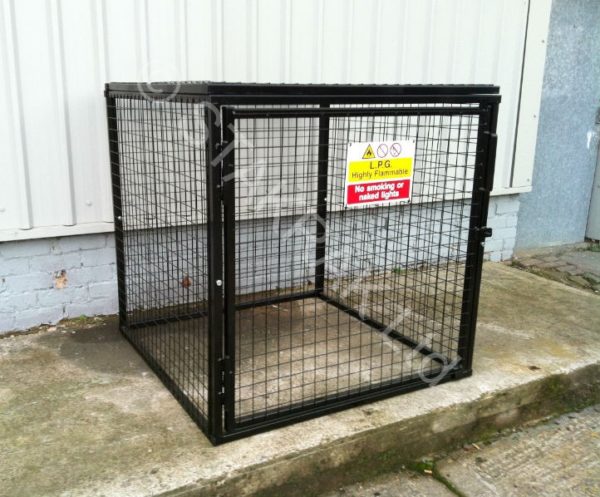 Gas Cylinder Cage with Mesh Base GC25 <br /> 9 x 19KG </br> H1200 x W1200 x D1200mm - gas cage 25 2 l