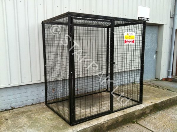 Gas Cylinder Cage with Mesh Base GC40 <br /> 15 x 47KG </br> H1800 x W1800 x D1200mm - gas cage 40 2 l